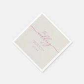 Pink Ivory Wedding Serviette (Ecke)