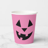 Pink Jack O'Lantern Pappbecher (Rückseite)
