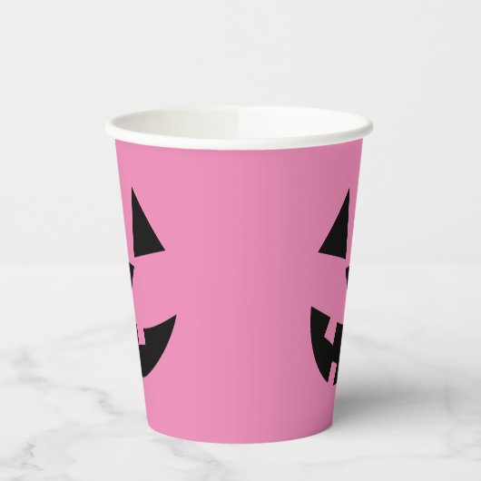 Pink Jack O'Lantern Pappbecher (Links)