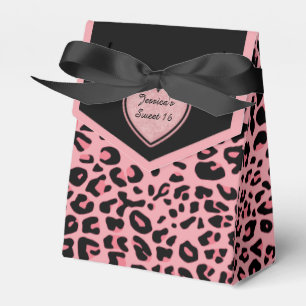 Pink Jaguar Muster Sweet 16 Gastgeschenk Box Geschenkschachtel