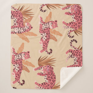 Pink Jaguar: Niedlich Vintag, nahtlos Sherpadecke