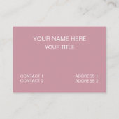 Pink Jamun Fruit Pattern Visitenkarte (Rückseite)