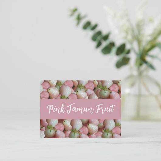 Pink Jamun Fruit Pattern Visitenkarte (Stehend Vorderseite)