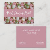 Pink Jamun Fruit Pattern Visitenkarte (Vorne/Hinten)