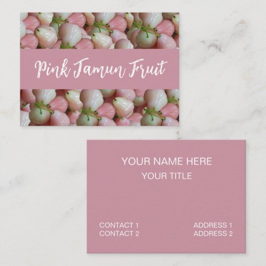 Pink Jamun Fruit Pattern Visitenkarte (Vorne/Hinten)