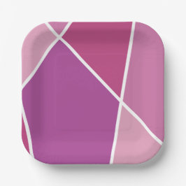 Pink JanaiCreates Color Collection Paper Plates Pappteller