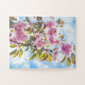 Pink Japanese Cherry Blossoms Flower Oversized Puzzle (Horizontal)