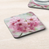 Pink Japanisch Cherry Blossom Getränkeuntersetzer (Linke Seite)