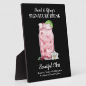 Pink Jar Drink ・ PERSONALISIEREN Sie diesen Signat Fotoplatte (Seite)