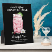 Pink Jar Drink ・ PERSONALISIEREN Sie diesen Signat Fotoplatte (Seite)