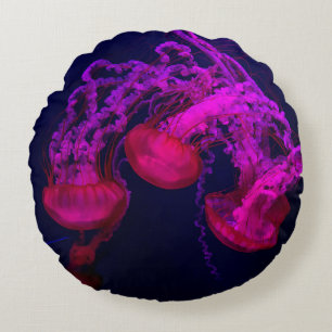 PINK JELLY FISH UNTER DEM MEER RUNDES KISSEN