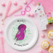 Pink Jellyfish Party Pappteller (Party)