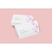 Pink Jet Business Card - Frauenreisedesign Visitenkarte