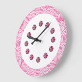 Pink Jewel Bling Wall Clock Große Wanduhr (Winkel)