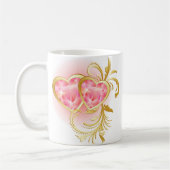 Pink Jewel Heart Kaffeetasse (Links)