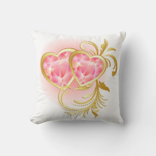 Pink Jewel Hearts American MoJo Pillow Kissen
