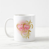 Pink Jewel Hearts Kaffeetasse (Links)