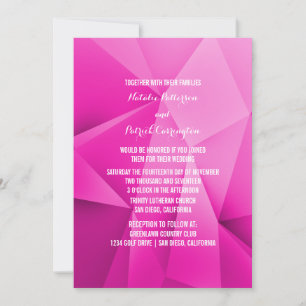 Pink Jewel Tones Hochzeitseinladung Einladung