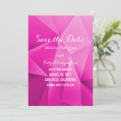 Pink Jewel Tones Save the Date einladen Einladung (Stehend Vorderseite)