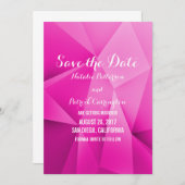 Pink Jewel Tones Save the Date einladen Einladung (Vorne/Hinten)