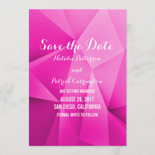 Pink Jewel Tones Save the Date einladen Einladung