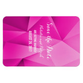 Pink Jewel Tones Save the Date Flexi Magnet (Horizontal)