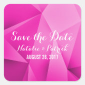 Pink Jewel Tones Save the Date Stickers (Vorderseite)