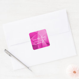 Pink Jewel Tones Save the Date Stickers