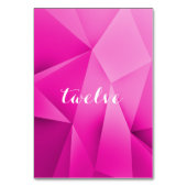 Pink Jewel Tones Tischnummer Card (Rückseite)