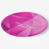 Pink Jewel Tones Wedding Paper Teller (Schrägansicht)