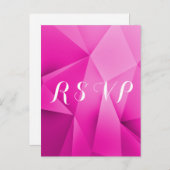Pink Jewel Tones Wedding RSVP Postcard Einladungspostkarte (Vorne/Hinten)