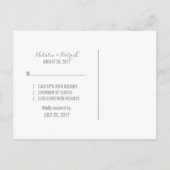 Pink Jewel Tones Wedding RSVP Postcard Einladungspostkarte (Rückseite)