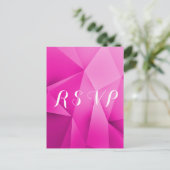Pink Jewel Tones Wedding RSVP Postcard Einladungspostkarte (Stehend Vorderseite)