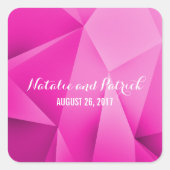 Pink Jewel Tones Wedding Stickers (Vorderseite)