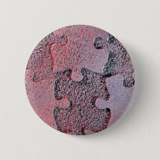 Pink Jigsaw Puzzle for Autismus Awareness Month Button (Vorderseite)