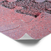 Pink Jigsaw Puzzle for Autismus Awareness Month Poster (Ecke)