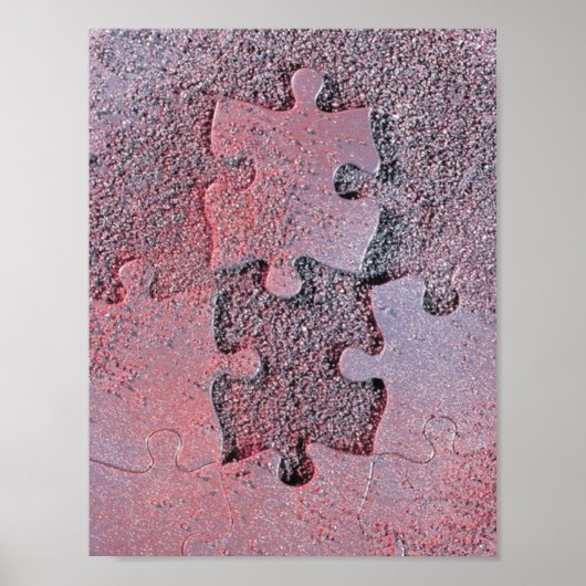 Pink Jigsaw Puzzle for Autismus Awareness Month Poster (Vorne)