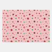 Pink Jingle Bells Christmas Wrapping Paper Geschenkpapier Set (Vorderseite 3)