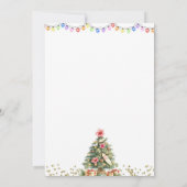 Pink Jingle und Flamingo Tropical Christmas Einladung (Rückseite)