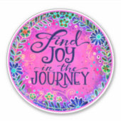 Pink Journey Floral Inspirivity Sticker (Vorderseite)
