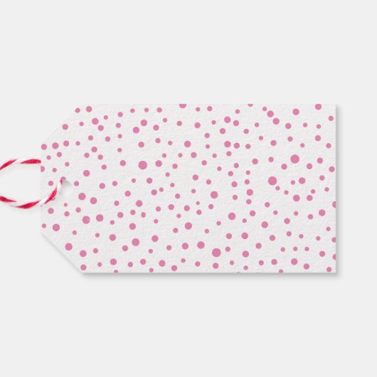 Pink Joy with berries Christmas photo Geschenkanhänger (Rückseite Horizontal)