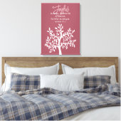 Pink Joyful Bible Verse Tree Religious Leinwanddruck (Insitu (Schlafzimmer))