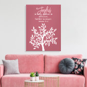Pink Joyful Bible Verse Tree Religious Leinwanddruck (Insitu (Wohnzimmer))