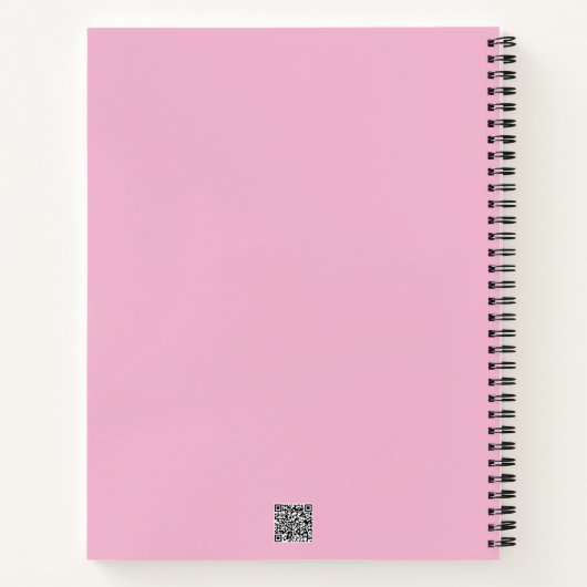 Pink Joyoux Weihnachten Spiral Notebook Notizblock (Rückseite)