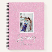Pink Joyoux Weihnachten Spiral Notebook Notizblock (Vorderseite)