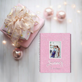 Pink Joyoux Weihnachten Spiral Notebook Notizblock