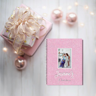 Pink Joyoux Weihnachten Spiral Notebook Notizblock