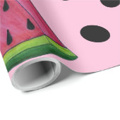 Pink Juicy Watermelon Wedge Seeds Geschenkpapier (Rolleneckpunkt)