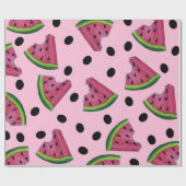 Pink Juicy Watermelon Wedge Seeds Geschenkpapier (Flach)