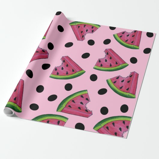 Pink Juicy Watermelon Wedge Seeds Geschenkpapier (Ungerollt)